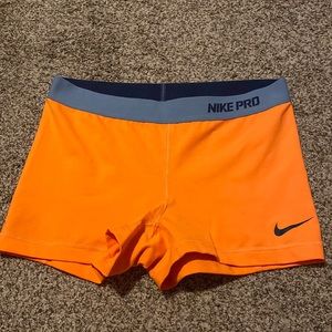 Nike pro neon orange spandex
